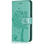Coque pour nokia 4. 2, conber etui en cuir pu portefeuille, antichoc flip case housse retro emboss serie ...