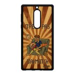 Coque pour nokia 5 en bois silicone j'peux pas j'ai match football noir handball solide drole je coupe ...