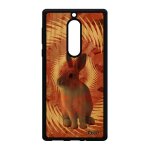 Coque nokia 5 bois silicone lapin case texture mandala lapine mobile joli li�vre design de paques nain ...