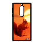 Coque nokia 5 en silicone ecureuil roux design couch de soleil mignon portable animaux petit orange ...