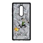 Coque nokia 5 silicone j'peux pas j'ai chasse telephone gris portable bumper de