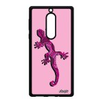 Coque nokia 5 silicone salamandre lezard esprit du feu smartphone telephone etui