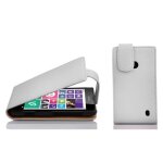 Coque pour nokia lumia 630 / 635 en blanc magnsium housse de protection etui au design flip en similicuir ...