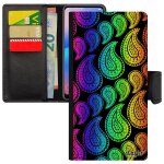 Coque pour note 10 rabat portefeuille motif cachemire tendance fille gay pochette smartphone noir telephone ...