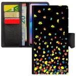 Coque note 10 simili cuir confettis pois romantique etui antichoc bumper motif color� 4g design texture ...