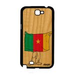 Coque note 2 bois silicone drapeau cameroun camerounais coupe du monde de protection dual sim frne republique ...