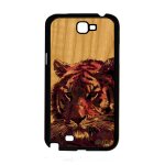 Coque pour note 2 en vrai bois silicone tigre portable grapgique animal felin pop art original frne ...