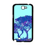 Coque note 2 silicone arbres etui ecologie ecolo fleurs bumper zen rigide bleu design metal feuilles ...