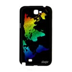 Coque pour note 2 silicone carte monde globe texture pays design original planete mobile motif atlas ...