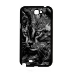 Coque note 2 silicone chat de protection peinture huile mignon en samsung galaxy note 2