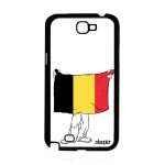 Coque note 2 silicone drapeau belgique belge jo housse bumper basket noir foot mobile coupe d'europe ...