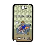 Coque note 2 silicone j'peux pas j'ai match vert humour bd smartphone drole je rugby basket coupe du ...