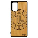 Coque pour note 20 en bois silicone signe astrologique capricorne galaxie etui horloge personnalis planete ...