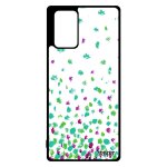 Coque note 20 silicone confettis pois petales aluminium jolie romantique effet antichoc noir 4g fond ...
