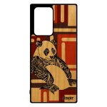 Coque pour note 20 ultra en bois silicone panda de protection smartphone asie animaux geometrique dessin ...