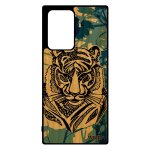 Coque note 20 ultra en bois silicone tigre tribal smartphone bleu pas cher felin homme bengal jungle ...