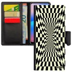 Coque pour note 20 ultra rabat portefeuille illusion d'optique bicolore geometrique dessin smartphone ...