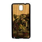 Coque note 3 bois silicone tigre pop art animal predateur de tasmanie fauve felin original animaux vert ...