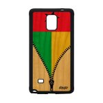 Coque note 4 bois silicone drapeau guinee bissau guineen mobile a samsung galaxy note 4