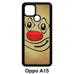 Coque oppo a15 - smiley clown nez rouge - noir