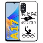 Coque pour oppo a17 - j peux pas j ai water polo 1 - silicone - noir