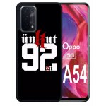 Coque pour oppo a54 5g - unkut haut de seine 92 - silicone - noir