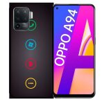 Coque pour oppo a94 - rebus i love windows and phone - silicone - noir