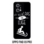 Coque oppo find x5 pro - j peux pas j ai luge 2 - silicone - noir