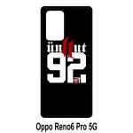 Coque pour oppo reno6 pro 5g - unkut haut de seine 92 - silicone - noir