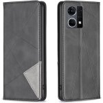 Coque pour oppo reno7 4g, housse portefeuille en cuir etui de protection avec slim tpu silicone bumper ...