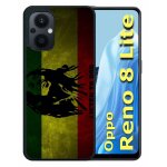 Coque pour oppo reno8 lite - listen to bob marley - silicone - noir