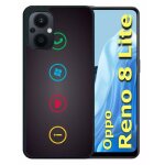 Coque pour oppo reno8 lite - rebus i love windows and phone - silicone - noir