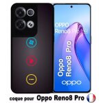 Coque oppo reno8 pro - rebus i love windows and phone - silicone - noir