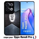 Coque oppo reno8 pro - superhero iron the man - silicone - noir