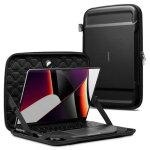 Coque pour ordinateur portable - spigen - afa04270 - noir - 14 pouces - housse rigide avec airtag