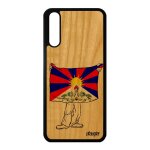 Coque p20 bois silicone drapeau tibet tibetain motif zen eml - l29 asie bouddhisme bouddha antichoc housse ...