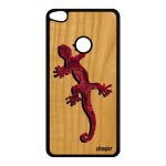 Coque pour p8 / p9 lite 2017 en bois silicone salamandre boheme tribal rose huawei p8 lite 2017 p9 lite ...