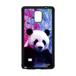 Coque panda pour samsung note 4 silicone dessin gel metal geant design bleu ecologie animal smartphone ...