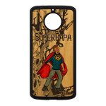 Coque super papa motorola moto e4 plus bois silicone etui heros comique comics humour xt1775 drole antichoc ...