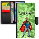 Coque super papy pour a3 2016 simili cuir portefeuille cadeau fete des grands peres comics bd humour ...