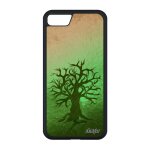 Coque peinture arbre pour iphone se 2020 silicone nature zen motif foret ecolo souple naturel mobile ...
