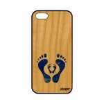 Coque pied apple iphone 5 5s se bois silicone housse fr�ne made in france