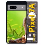 Coque pour pixel 7a - zen attitude bouddha bougie - silicone - noir