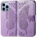 Coque portefeuille pour iphone 13 pro max avec porte carte papillon, coque a clapet magnetique pour iphone ...
