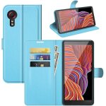 Coque portefeuille samsung galaxy xcover 5 (5, 3 pouces) ¿ simili cuir avec renfort tpu, support pied, ...