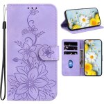 Coque portefeuille violet a rabat avec support pour moto edge 40 neo - protection en similicuir