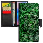 Coque portrait street art huawei p30 lite portefeuille immeubles de protection femme arbre visage artisanat ...