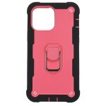 Coque de protection anti - rayures avec support pour iphone 13 pro max (noir et rose)