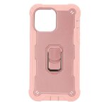 Coque de protection anti - rayures avec support pour iphone 13 pro max (or rose)