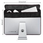 Coque de protection en cuir pu noir anti - poussire pour apple imac, pour ecran de 21 / 27 pouces